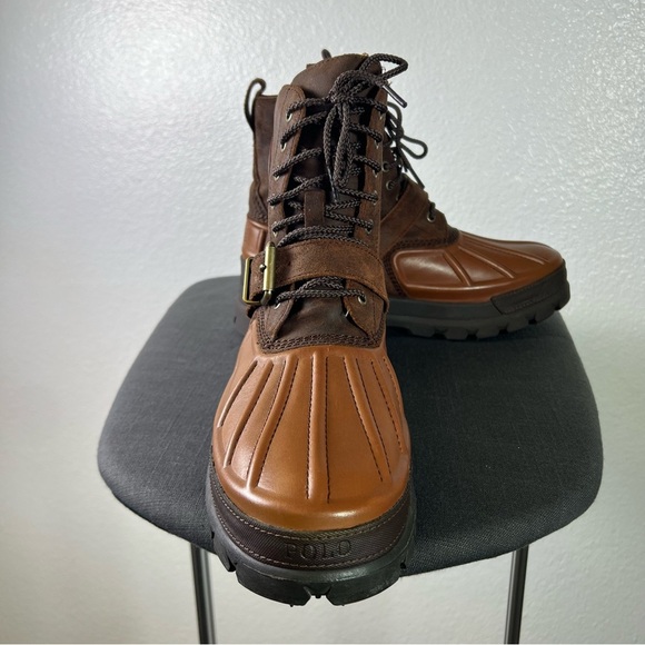 Polo Ralph Lauren Oslo High Waterproof Leather-Suede Boot Size 11 - Picture 3 of 10